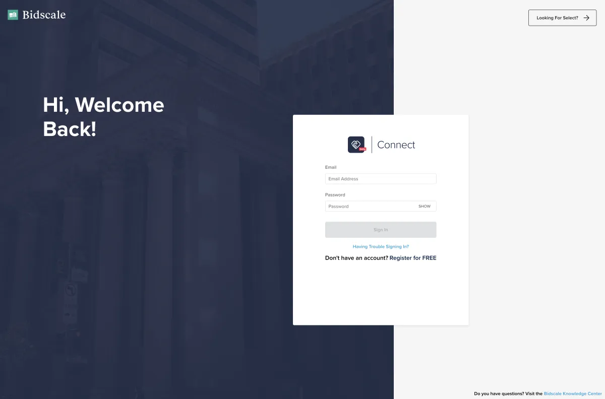 Bidscale Connect project screenshot